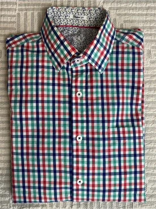 Bugatchi Shaped Fit Plaid Button-Down 🔹 - Picture 12 of 12